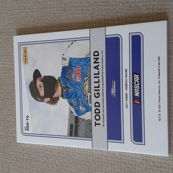 Todd Gilliland NASCAR Race Day Relic Only 49 Made 2021 - Picture 2 of 2